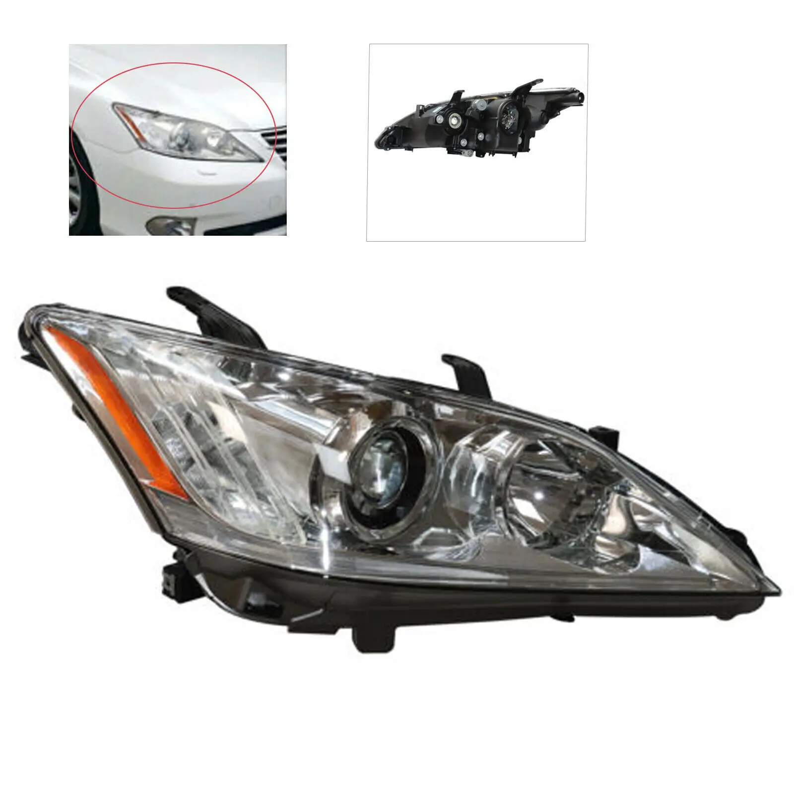 

Right Side HID/Xenon Headlamp Durable Passenger Side Headlight Fits For 2010-2012 Lexus ES350 New Right Headlight