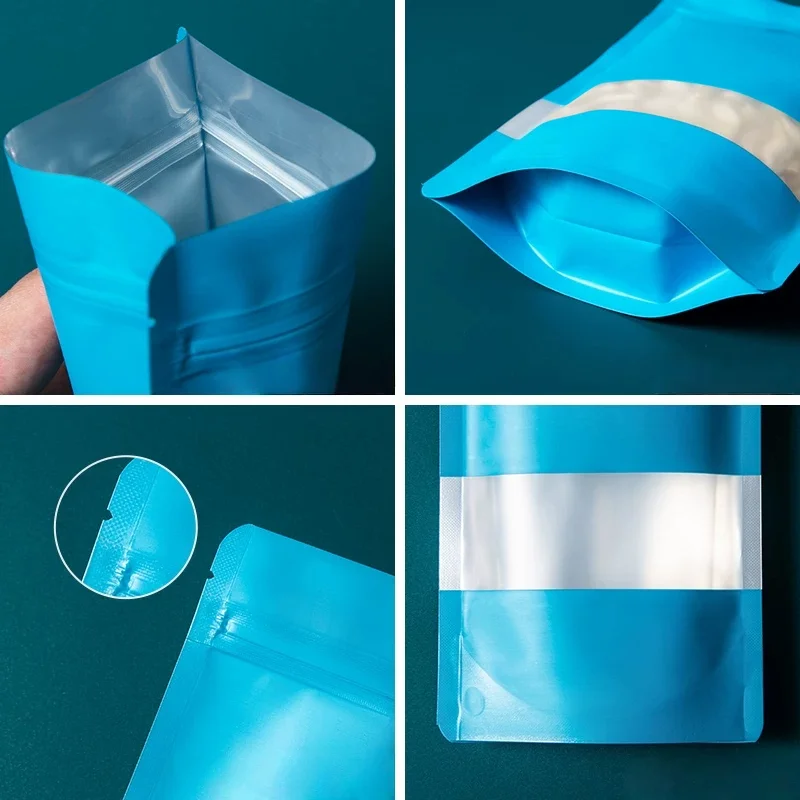 Aluminum Foil Window Pouches For Snacks With Custom Logo Design_voghion.com