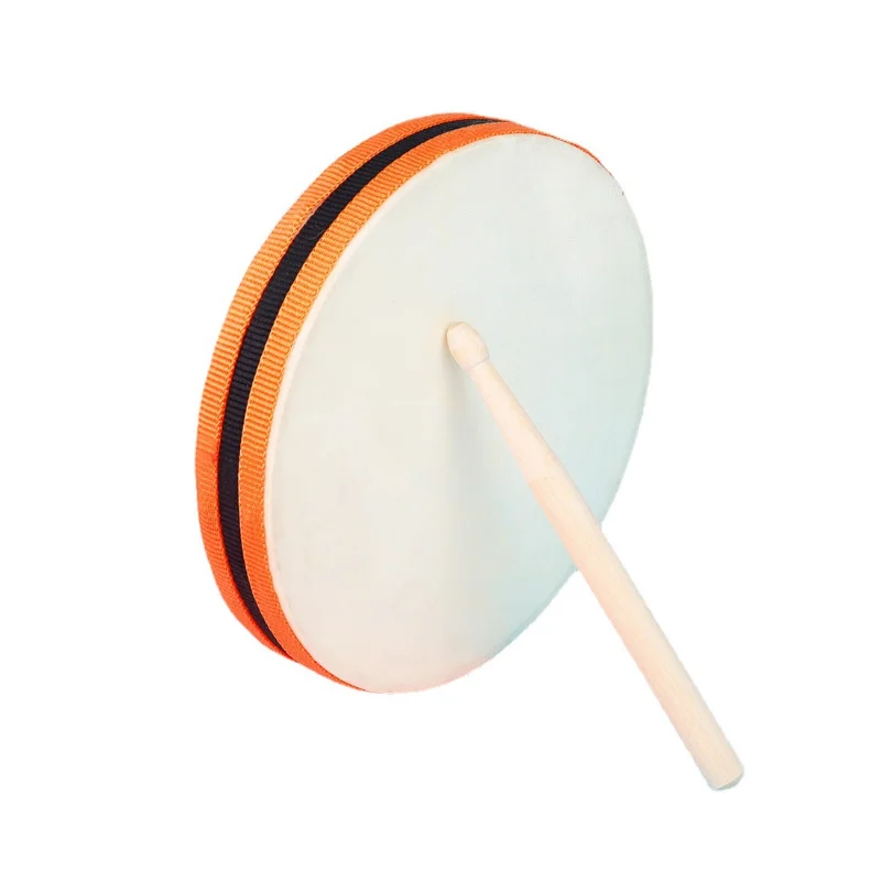 

Hand Drum Double-sided Sheepskin Tambourine Percussion Instrument Portable Kids Musical Gift Child Educational Toy