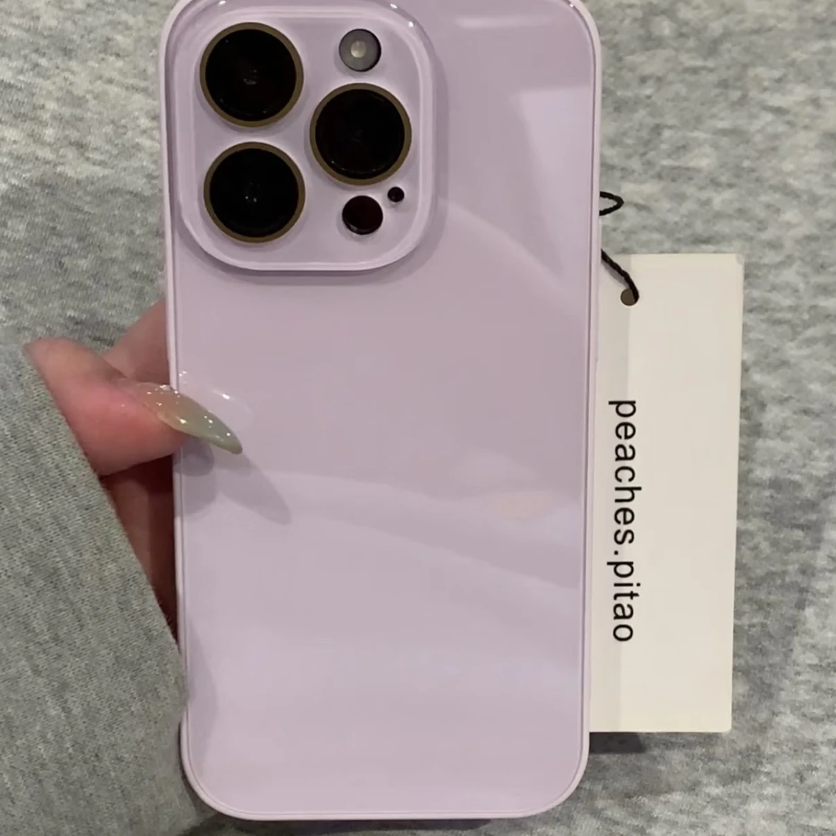 Luxury Tempered Glass Shockproof Camera Protection Case with Glossy Finish