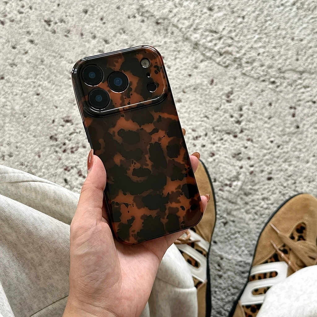 Vintage Amber Lamber Pattern Glossy Phone Cover Case