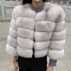 Real Fur Coat Women's Winter Warm Natural Fox Fur Coat High Quality LAN Fox Luxury Fashion 50cm Short Jacket Wholesale Hot 2023 5