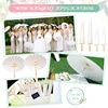 1-6PCS Paper Parasol 60/84cm Wedding Paper Umbrellas White Umbrella Photography Props For Baby Shower Party Wedding Decoration 4