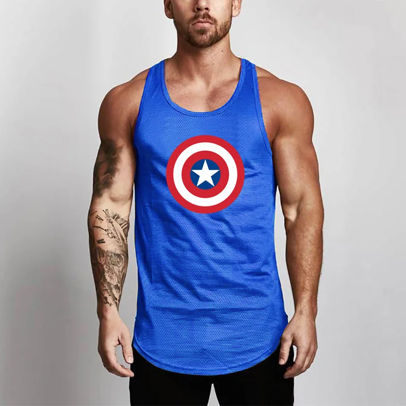 

Fashion Mesh Mens Tank Top Fitness Brand Workout Casual Singlets Sleeveless Bodybuilding Gym Tanktops Vest Stringer Undershirt