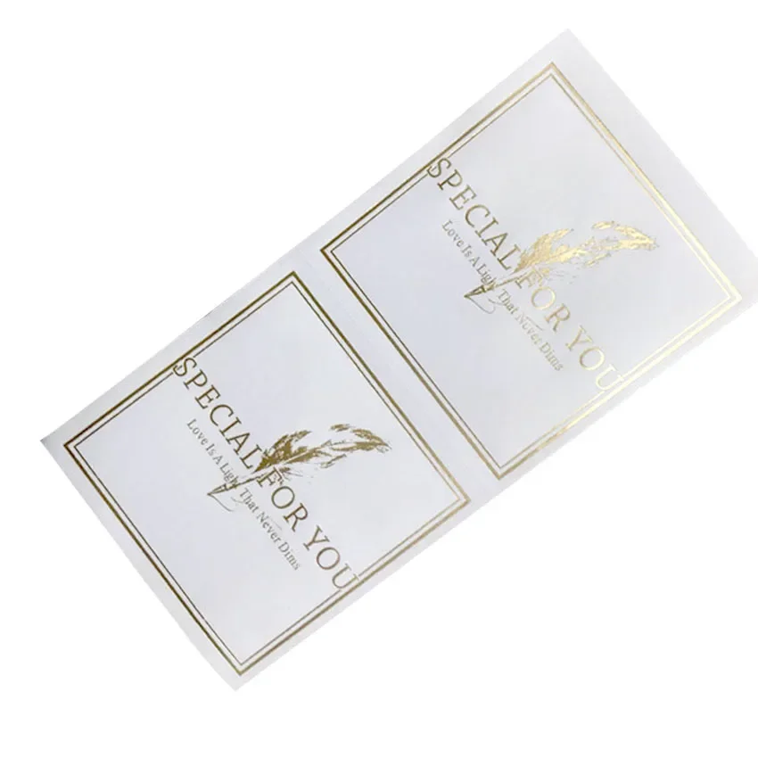 

60pcs/pack Hot Stamping Cake Packaging Sealing Label Design DIY Gift Sealing Label Kraft Sticker