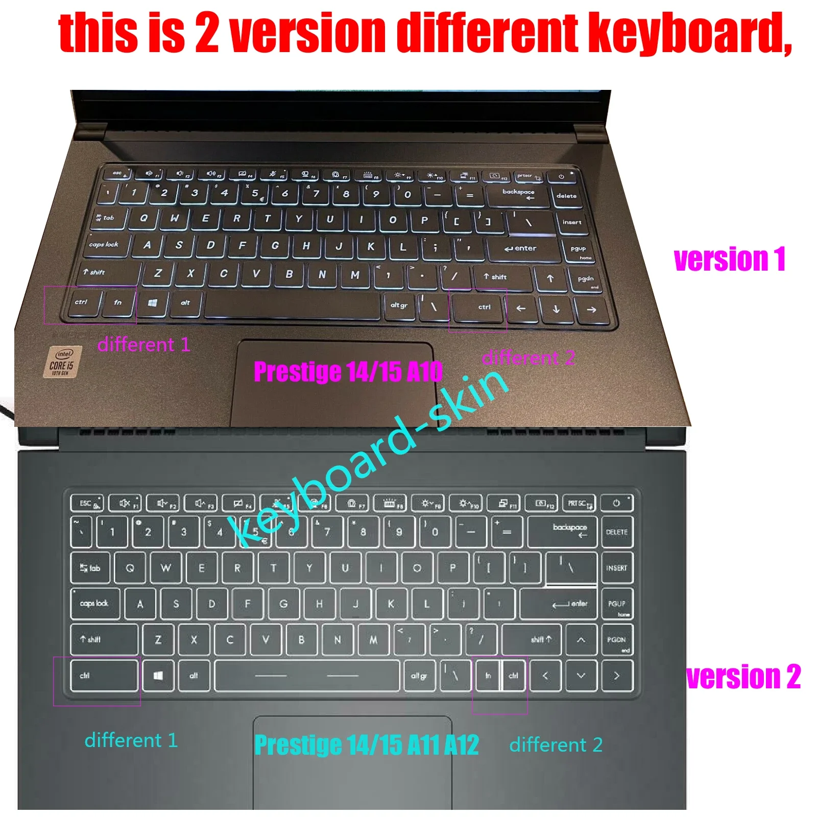 Teclado Retroiluminado Eua para Msi Prestige 14 Prestígio 14 A108c Prestige 14 Ev0 Série Portátil Novo - Imagem 2