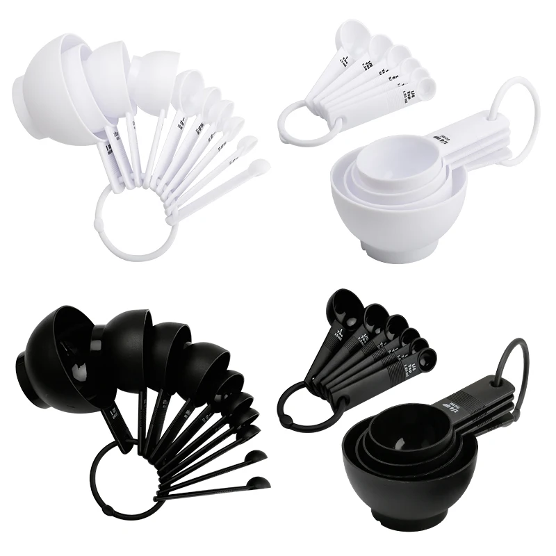 10pcs Kitchen measuring tools PP Handles Measuring Cups And Spoons Set