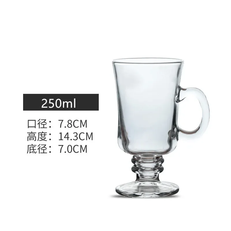 250ml Creative Irish Glass Coffee Mug Clear Eco-friendly Water