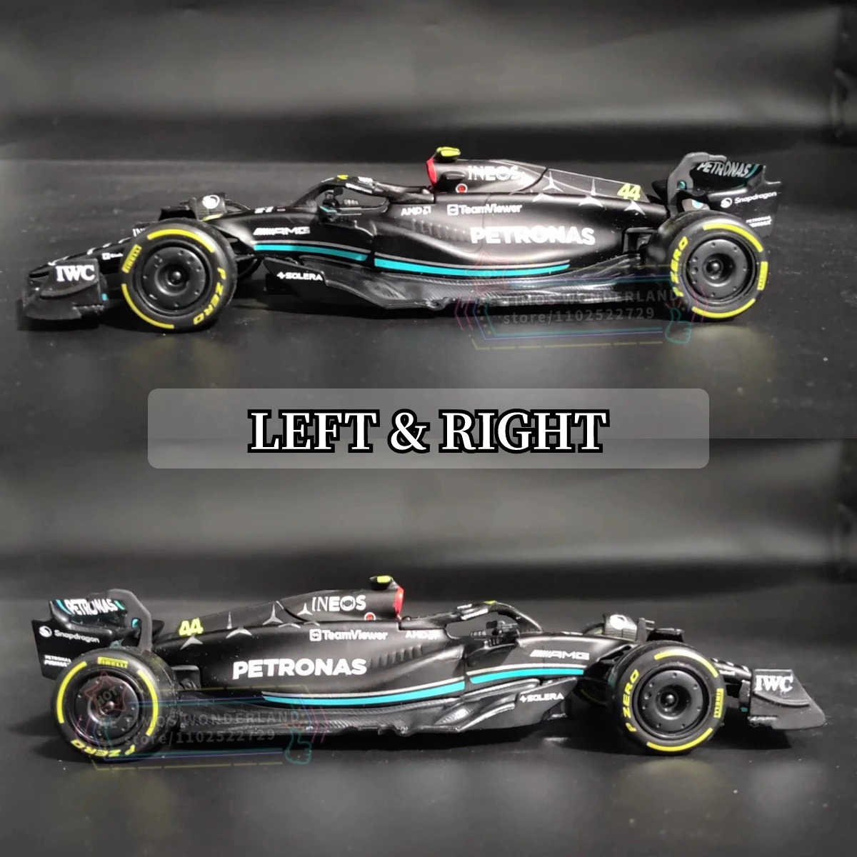 Bburago 2019-2023 Mercedes F1 Car Model 1:43 W10 W12 W13 W14 #44