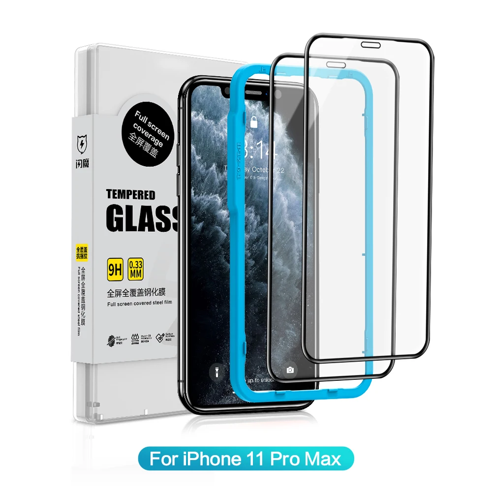 Premium Tempered Glass Screen Protector - 2 Pack, Full Coverage, HD Clarity