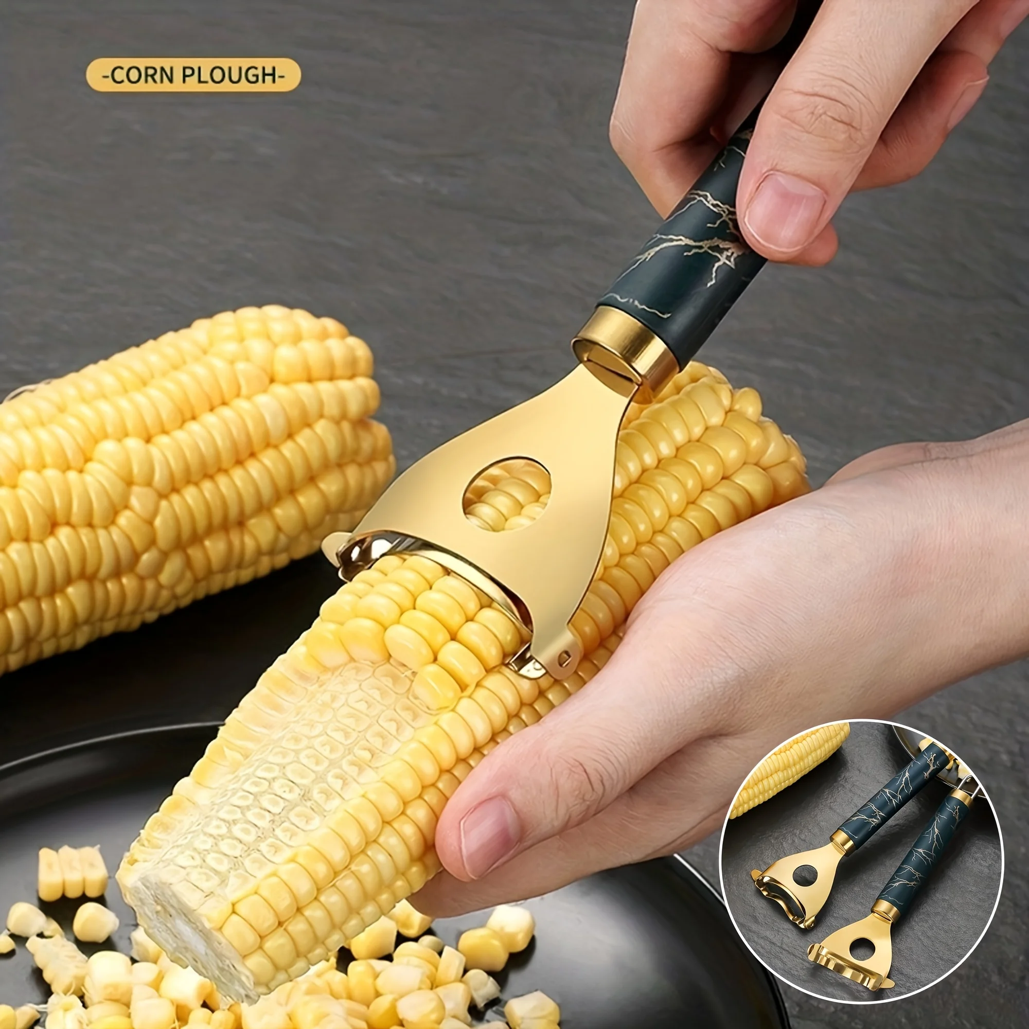 Stainless Steel Single Pack Corn Peeler - Corn Husker, Reusable Corn Sheller, Creative Multifunctional Kitchen Peeler