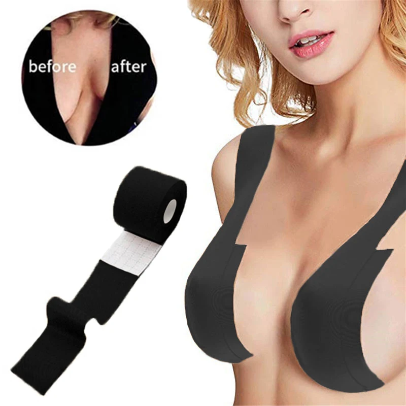 Women Breast Nipple Covers Push Up Bra Body Invisible Breast Lift Tape Adhesive Bras Intimates Bralette Pasties erotic lingerie 1 Roll 5M