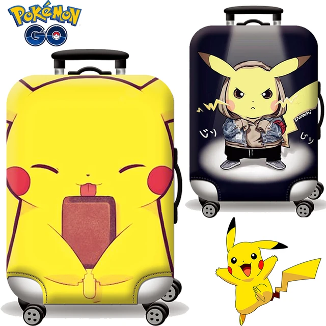 Juste de bagage de voyage Pokemon Pikachu, housses de valise, housse de  chariot, fermeture éclair trempée