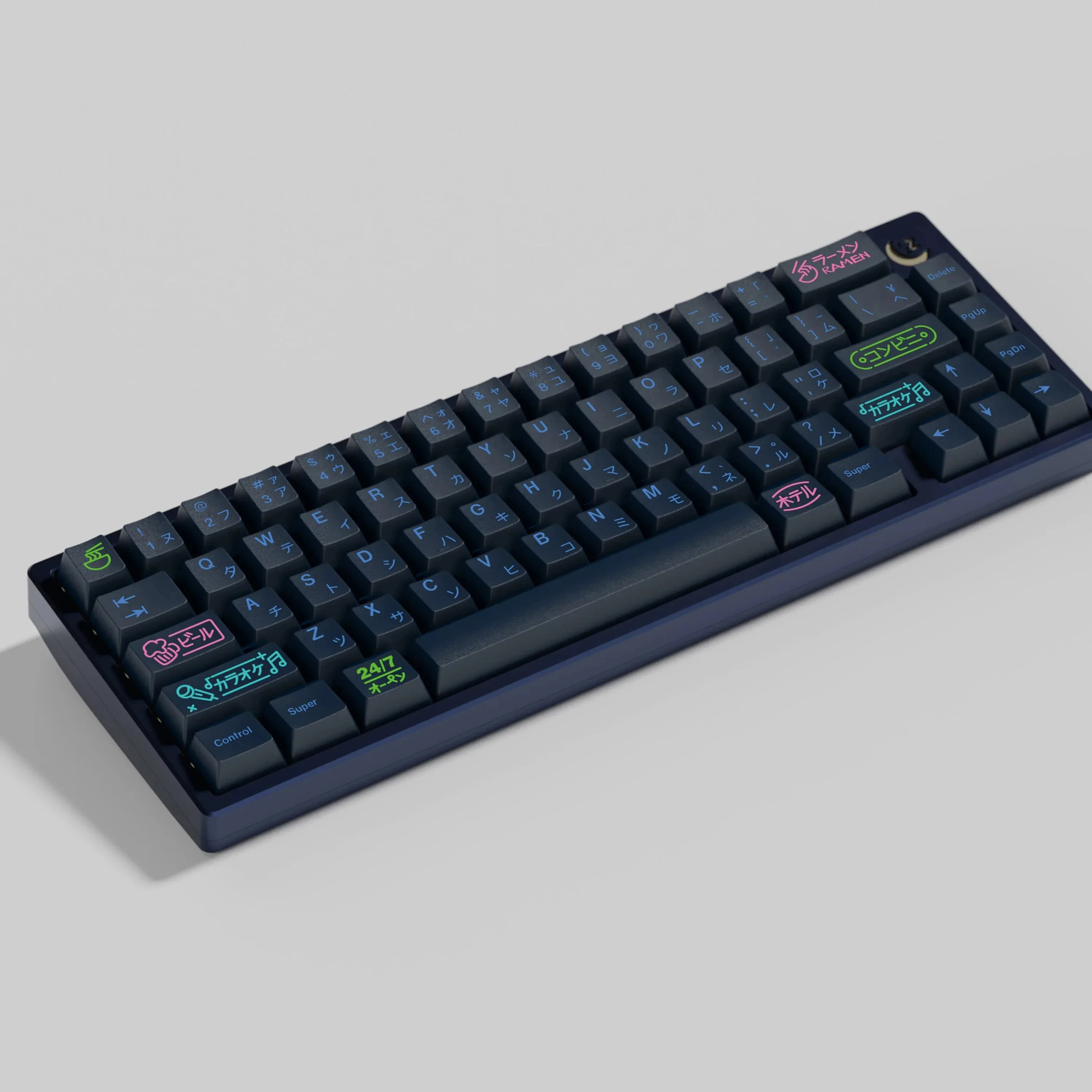 Teclas Nightlife Pbt Perfil Cereja Sublimação de Corante Interruptor mx Teclado Mecânico Duplo b Split Keybar Gmk 150 Chaves - Imagem 4