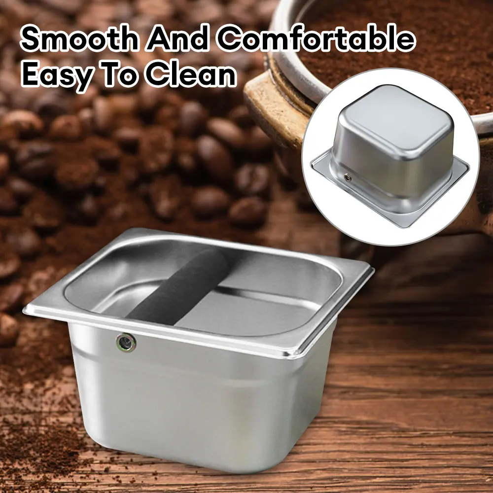 Coffee Knock Box Shock-Absorbent Espresso Knock bucket for Barista Coffee Grind Anti-slip Espresso Dump Grind Waste