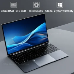 2024 New Laptop 15.6 Inch 2TB SSD Windows 11 Pro Portatiles Ordenador Intel N5095 Office Computer PC with Fingerprint Unlocking