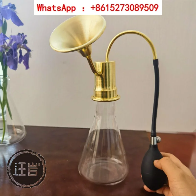 

Glass Fragrance Bottle Spa Spa Funnel Device Brass Instrument Liquor Essential Oil PerfumeCoffee