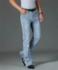 Spring 2024 Vintage Flared Jeans For Men Boot Cut Denim Jeans Classic Bell Bottom Casual Pants Fashion Light Blue Trousers 6