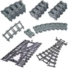 NEW City Trains Flexible Tracks Soft Straight Curved Rails Switch Building Block Creative Models Railways Toys For Kids Gifts 1