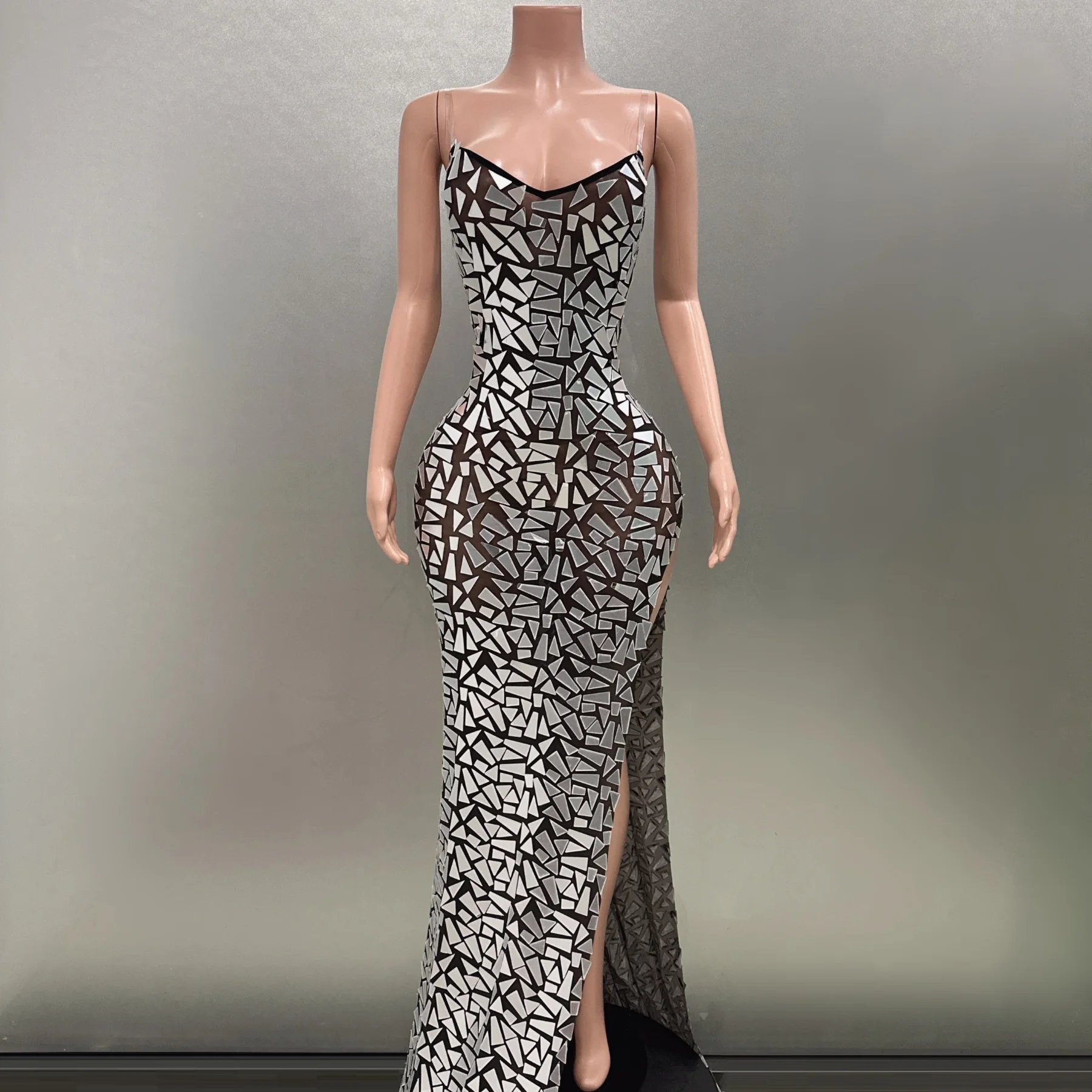 

Блестящее сексуальное платье-футляр с блестками, без бретелек, вечернее платье для вечеринки, бара, ночного клуба, певицы, костюм для выступления, сценическая одежда