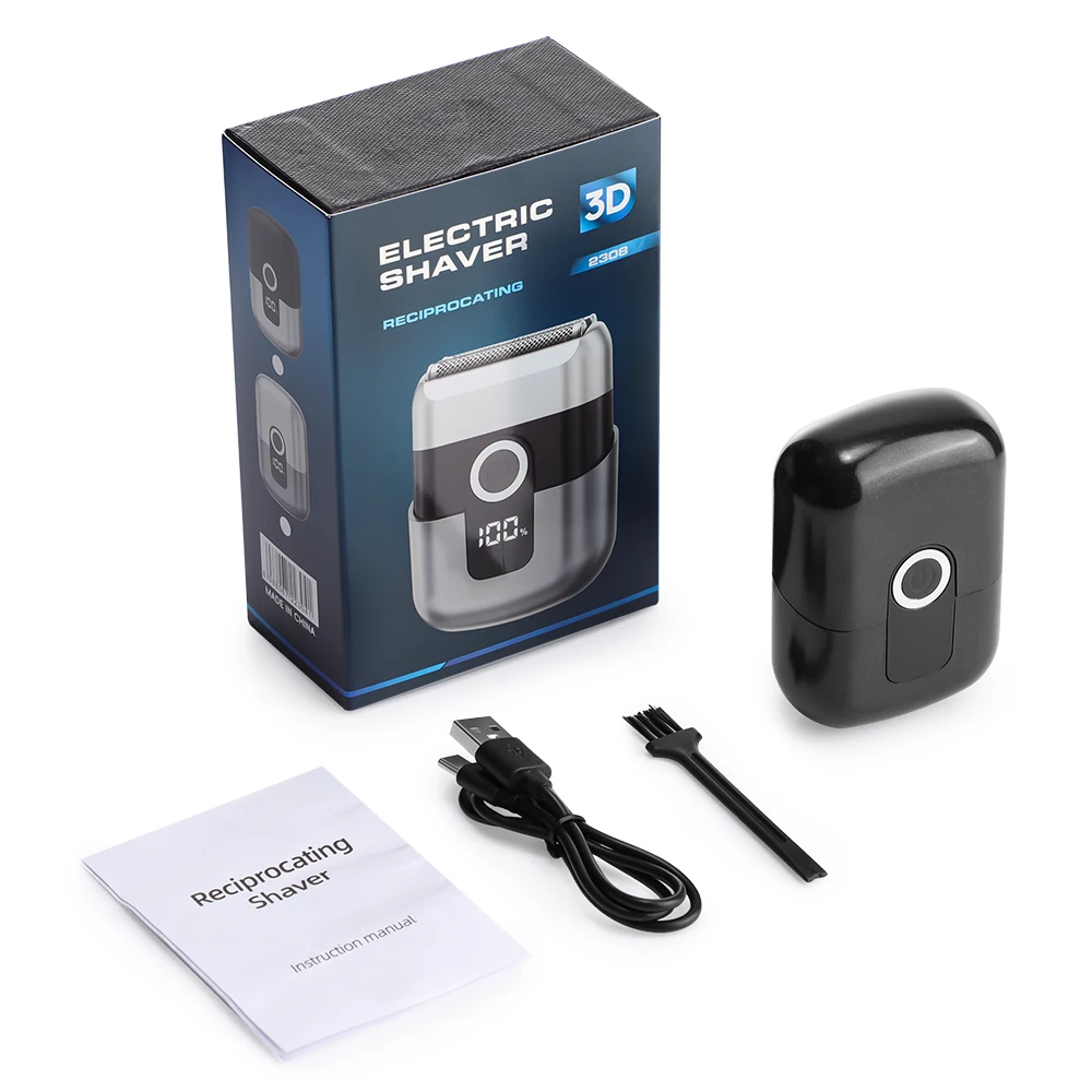 Mini Electric Reciprocating Beard Shaver,Fast Charging Portable Car Men Razor,We