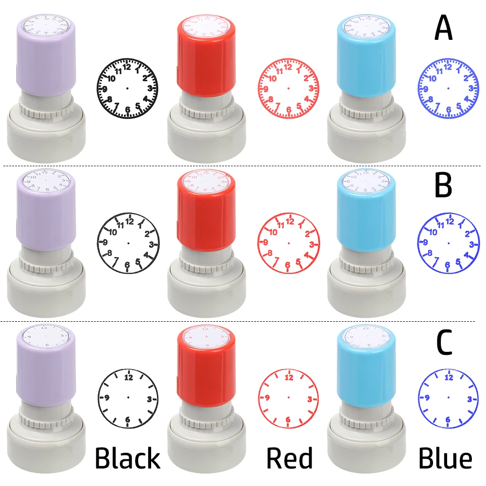 Gifts Teaching Aids Stamps Teaching Seal Learning Recognition Clock Dial Clock Stamp Student Tools