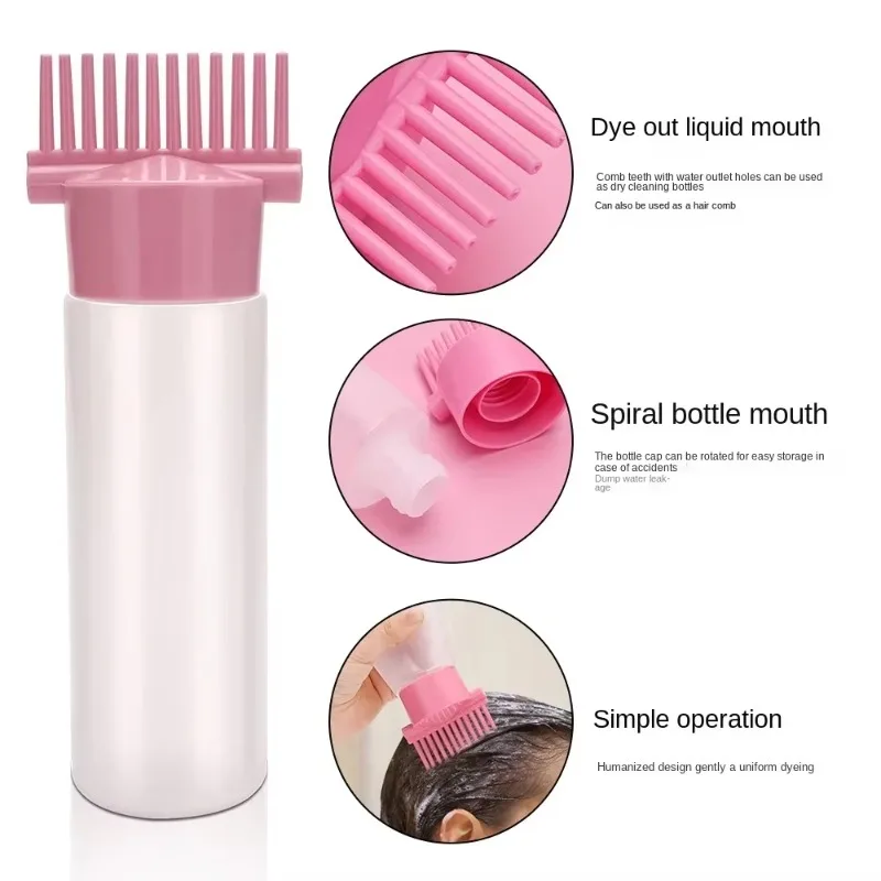 180ml Hair Dye Applicator Bottles Plastic Shampoo Bottle Hair Coloring Smudge Barbershop Hairdresser Coloring Supplies hair dye applicator bottle