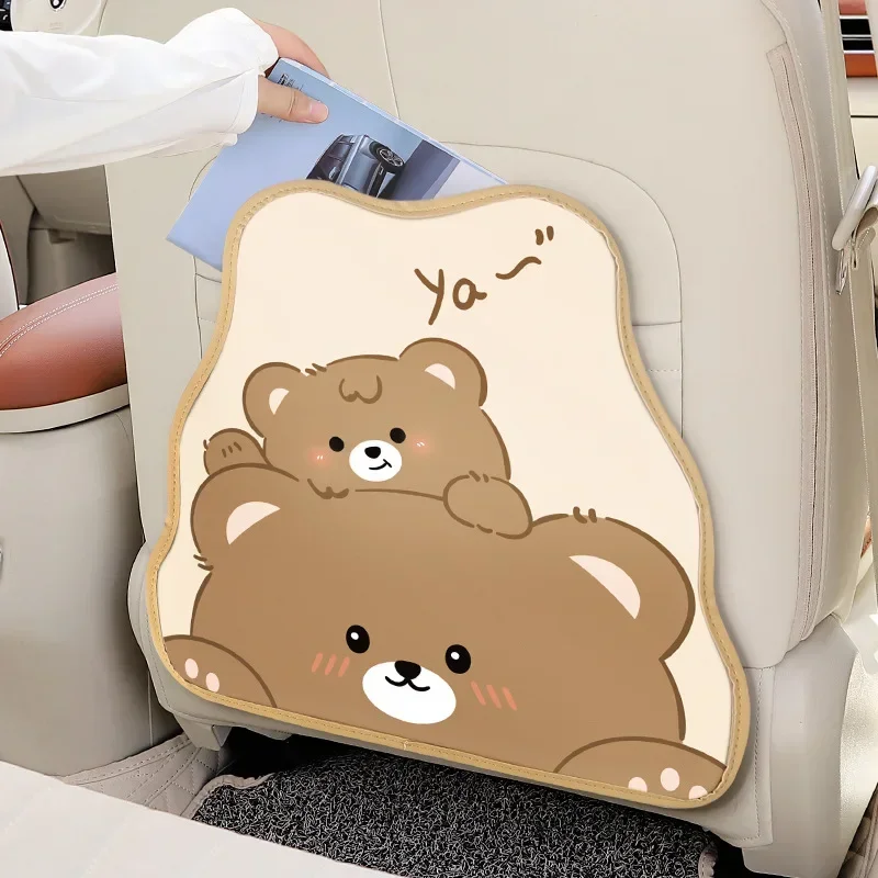 Cartoon Car Seat Back Anti-kick Mat Anti-Fouling And Anti-Dirty Cute Back Row Children Car Seat Protection Mat Anti-Wear Pa