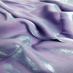 Purple Blue Iridescent Satin Fabric - Luxuriously Soft and Smooth Draping Material for DIY Clothing and Crafts (Light Lilac)