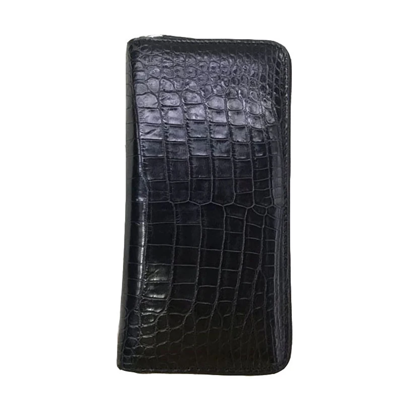 New Brand Luxury Business Men's Alligator Wallets Real Crocodile Genuine Leather Long Organizer Wallet Boy Card Holder Purse 6