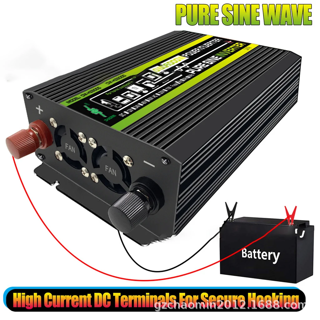 순수 사인파 인버터, 12000W, DC12V, 24V, 48V, AC 220V 전력 인버터, 태양광 시스템, 가정 및 야외용 자동차 인버터