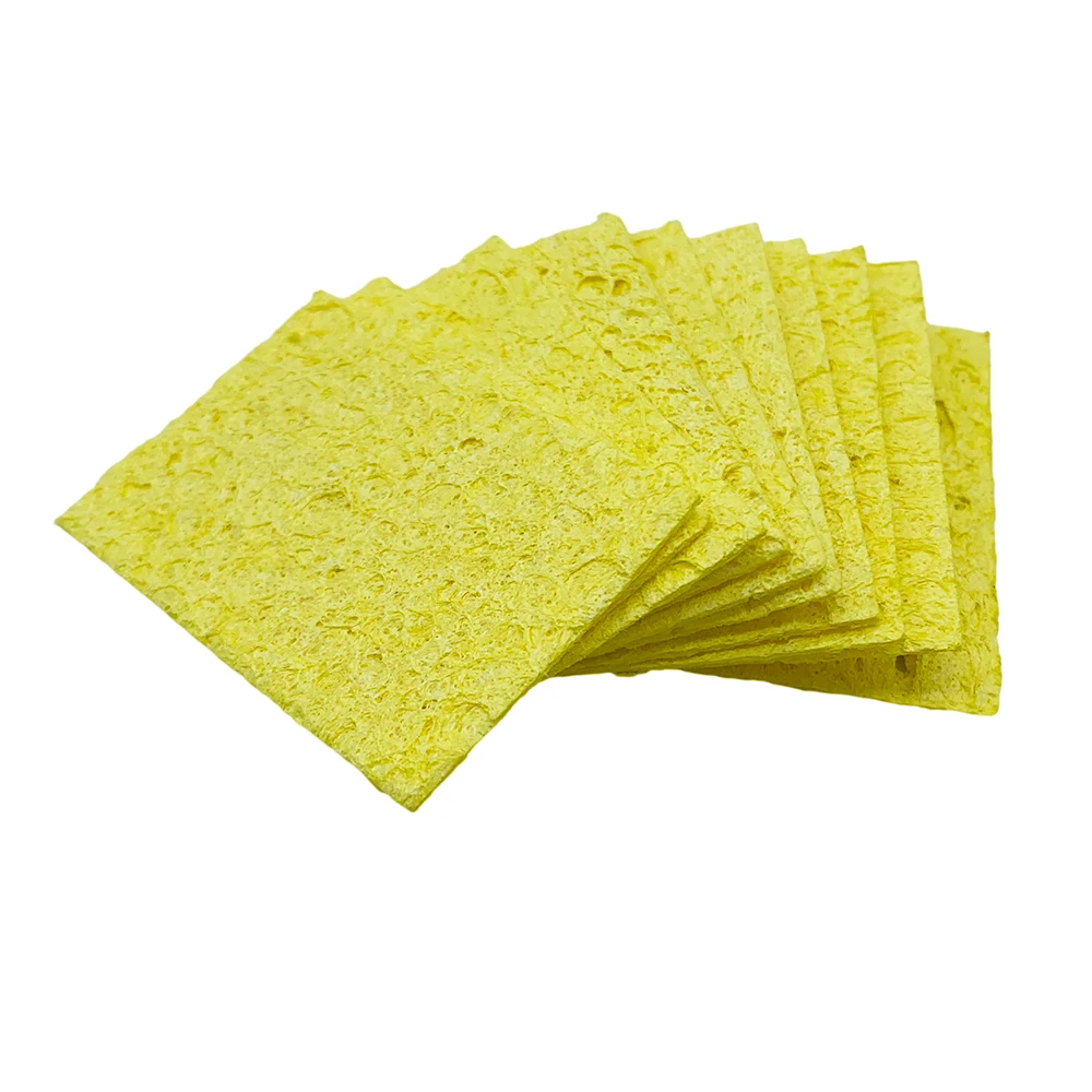 5/10Pcs Soldering Iron Tip Cleaning Sponge Pads Eletric Welding High Temperature Resistant Compressed Sponge Welding Accessories Soldering Iron Tip Cleaner Soldering Iron Cleaner