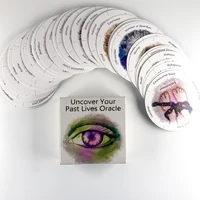 Uncover Your Past Life Oracle Cards Tarot Deck Round Shape 87 Cards Fortune Telling Divination Oracle Card Tarots Games 1