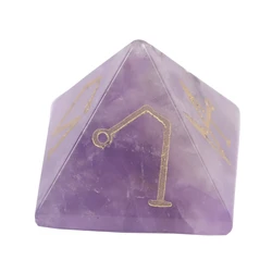 Genuine Amethyst Crystal Pyramid Energy Healing Stone Jewelry (Amethyst)