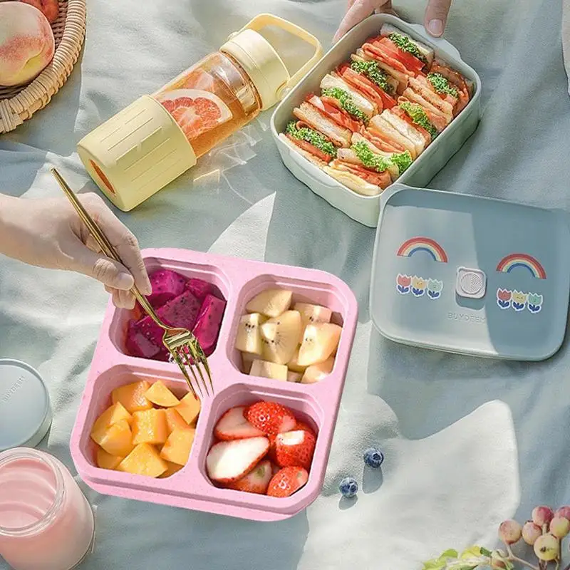 BUYDEEM Bento Lunch Box, 3.4 Cups Food Container for Kids and Adults