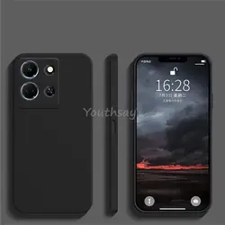Sleek Liquid Silicone Rubber Phone Protector Case for Infinix Note 30 Pro (Black)