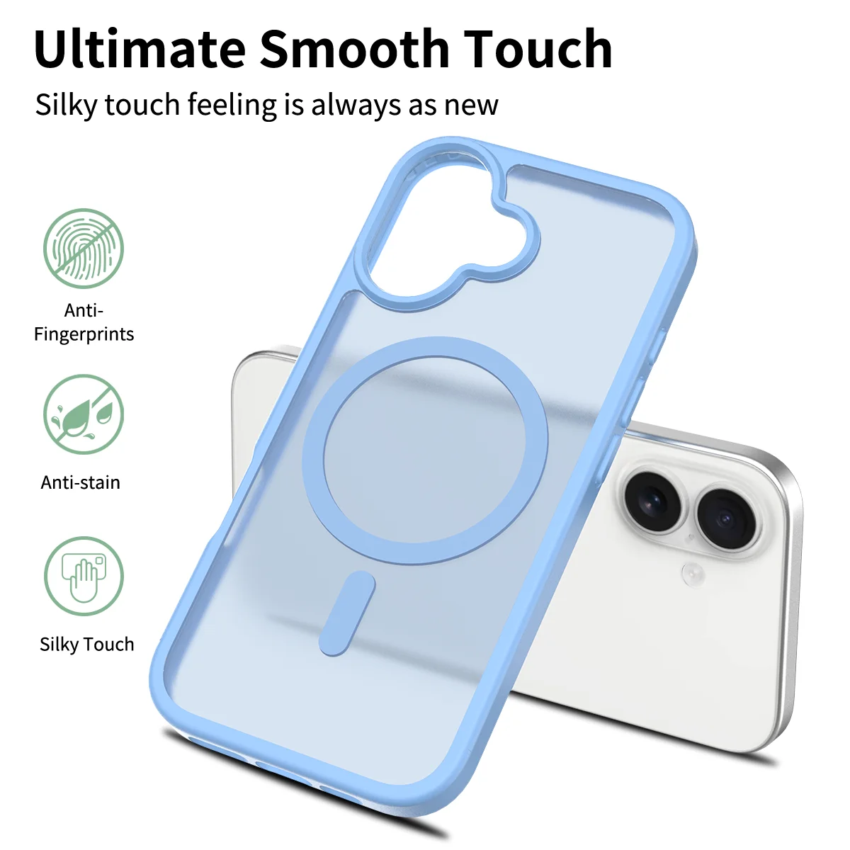 Transparent Shockproof Acrylic Case with Magnetic Wireless Charging Compatibility