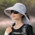 Designer Lightweight Ponytail Hole Visor Hats Summer Bucket Hats for Women Big Brim Outdoor Eye Protection Sunscreen Cap Sun Hat 9