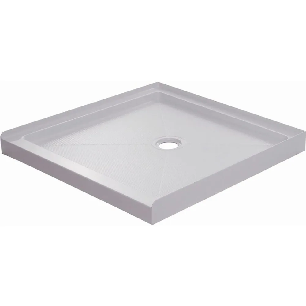 36" X 36" Square Shower Base with Single Threshold and Center Drain, Shower Base