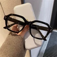 Retro Anti Blue Light Computer Glasses Frame Women Oversized Men Trendy Fashionable Stylish Eyeglasses Classic Spectacles Ouclos 2