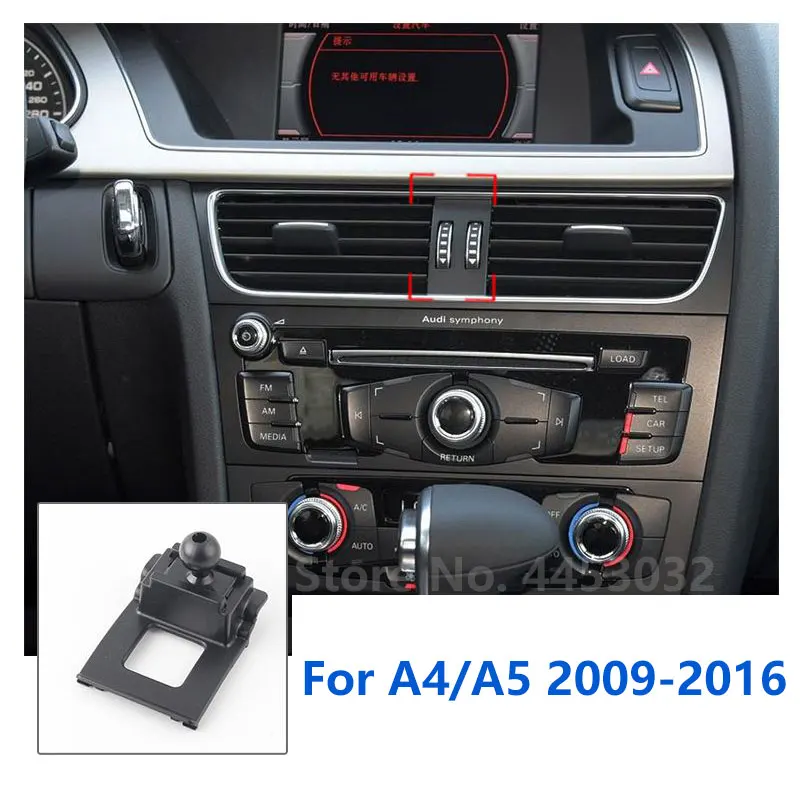 17mm Special Mounts For Audi A4 B8 B9 A5 8F 8TA 8T F5 Car Phone Holder GPS Supporting Fixed Bracket Accessories 2009-2022
