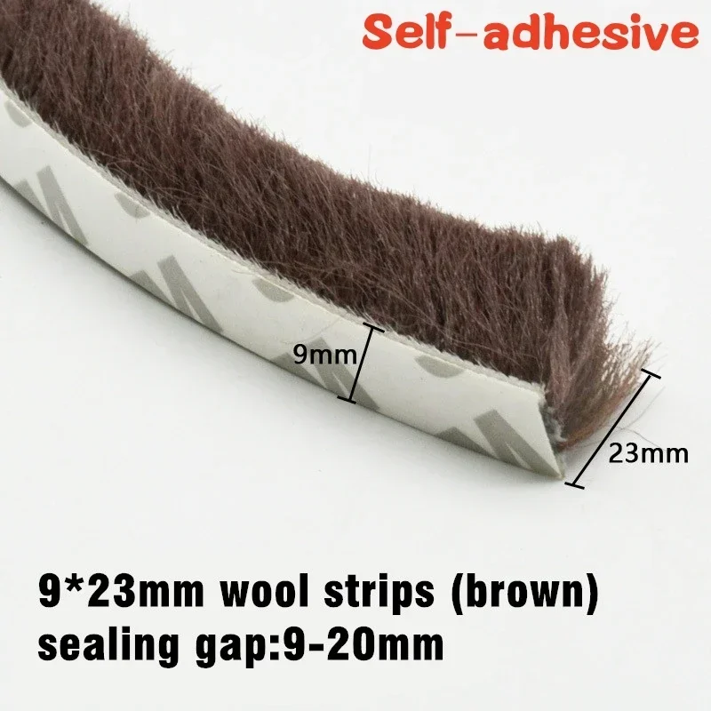 10M Aluminum Brush Seal Strip - Weatherproof Draught Excluder and Dustproof Door Gasket