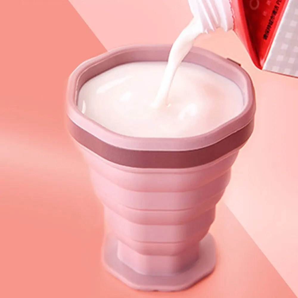 Compact and Portable Folding Travel Cup with Lid
