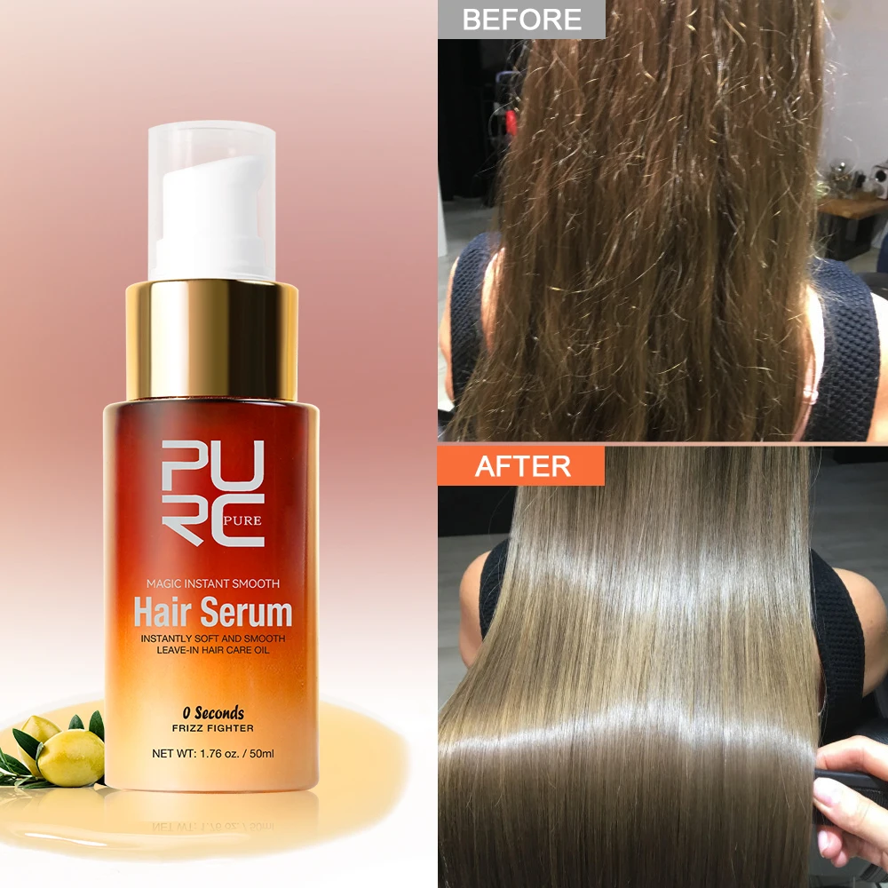PURC Magic Instant Smooth Hair Serum Nourishing Repair Damaged Leave-In Hair Oil Anti-Frizz Softness Care Hair Oil Hair Essence Oil