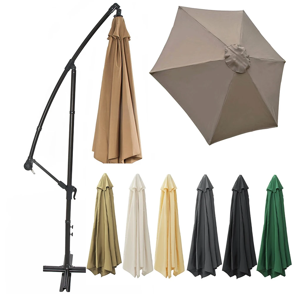 UV Protection Parasol Sunshade Umbrella Cover 3 Meters Garden Umbrella Cover Waterproof Beach Canopy Replacement 6/8 Ribs