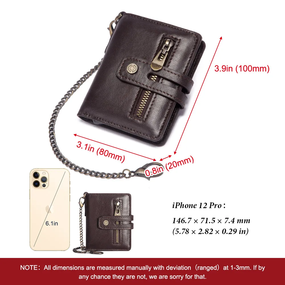 Men's Genuine Leather RFID Credit Card Holder Wallet - Sleek Business Card Case with Smart Aluminum Pop-Up Feature