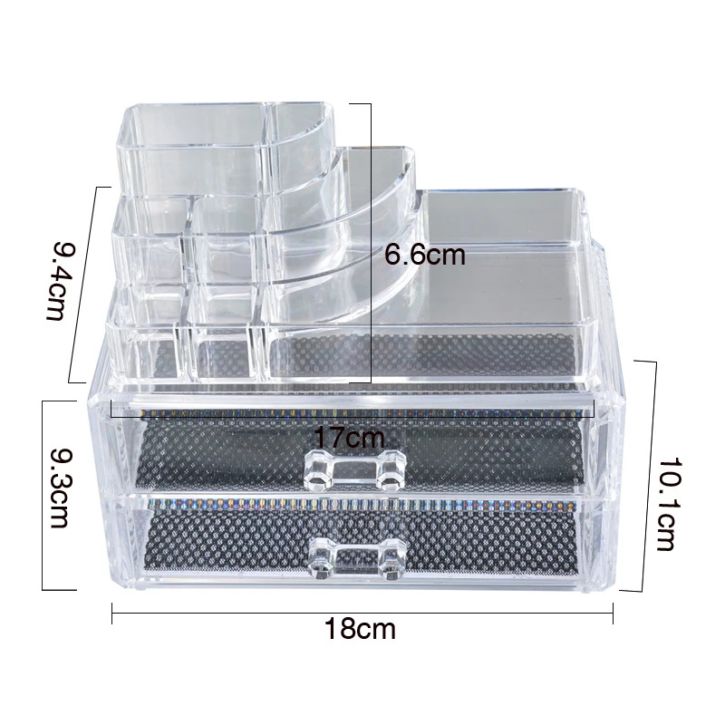 Transparent Multilayer Drawer Cosmetic Storage Box Acrylic Desktop Creative Jewelry Lipstick Nail Polish Storage Makeup Box 