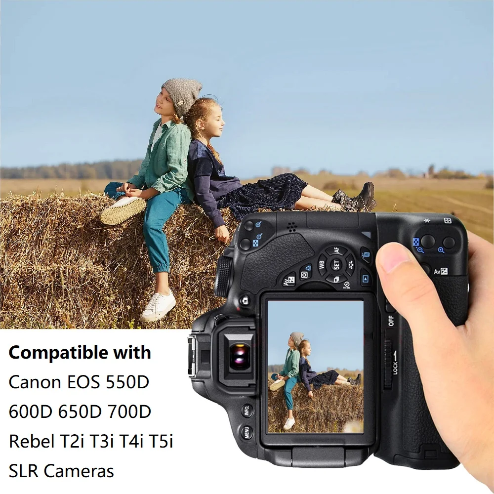 Mcoplus BG-550D Vertical Battery Grip for Canon EOS 550D 600D 650D 700D / Rebel T2i T3i T4i T5i SLR Cameras with LP-E8 Battery