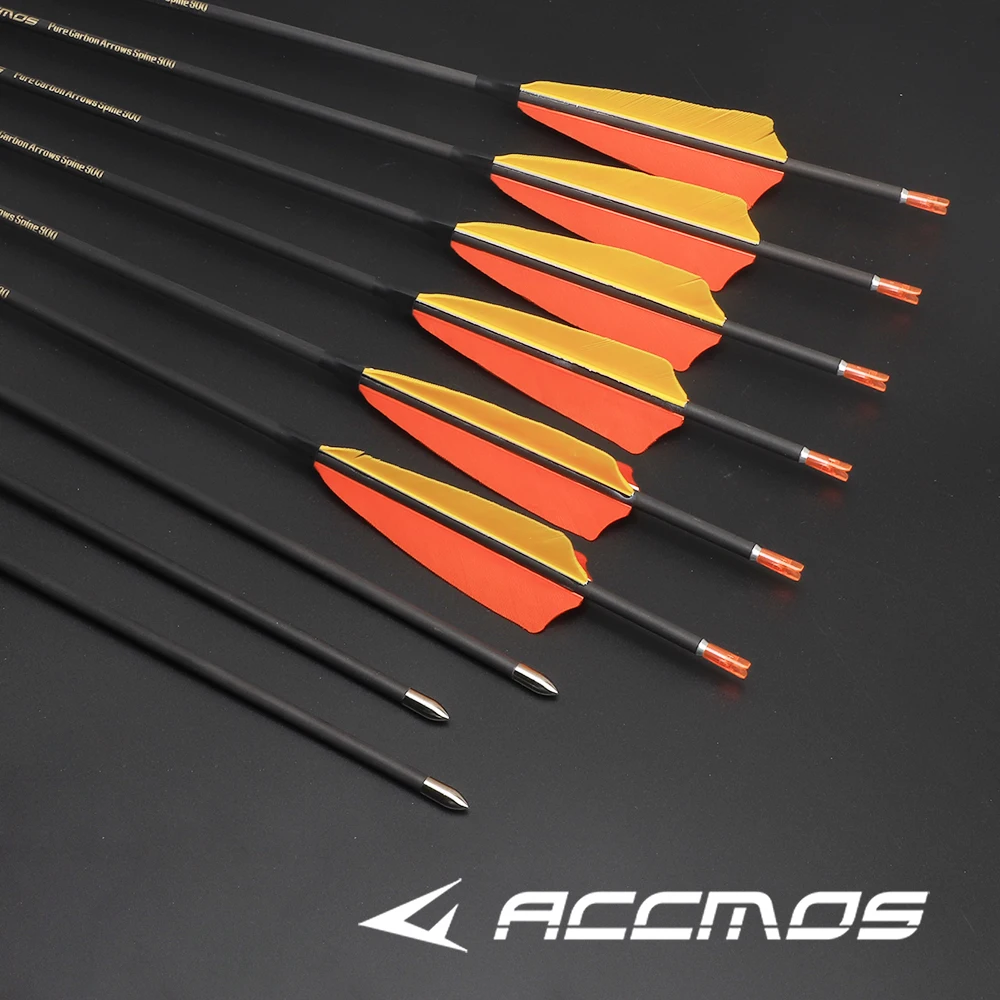 6/12 pièces flèche en carbone ID4.2mm colonne vertébrale 350-900 avec