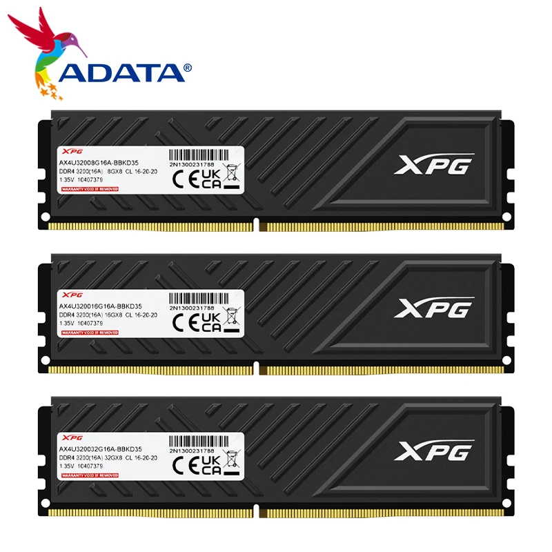 

ADATA XPG DDR4 RAM D35 3200MHz 8GB 16GB 32GB Memory RAM Support XMP2.0 Desktop Memoria RAM with Heat Sink 288-Pin DDR4 SDRAM